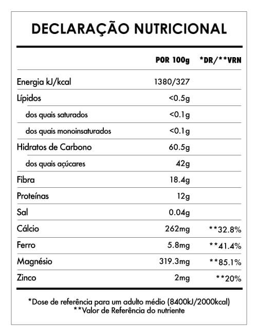 Tabela Nutricional - Maca em Pó Bio