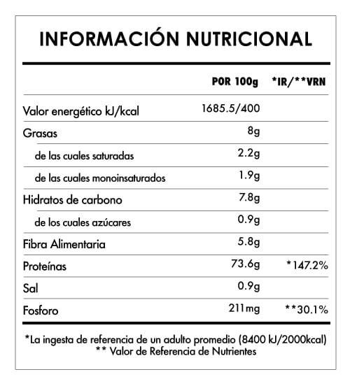 Tabela Nutricional - Super Vegan Protein 2,5kg